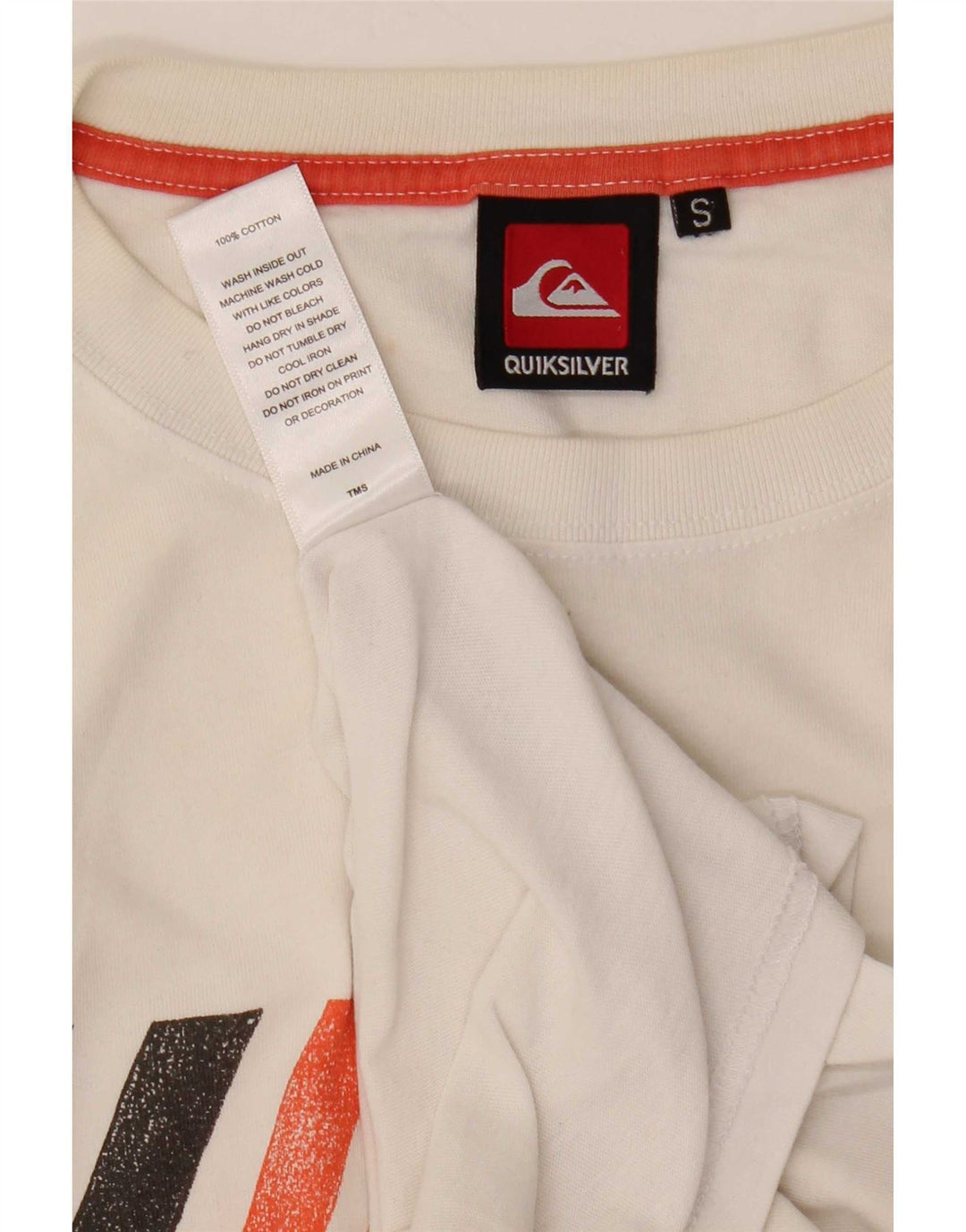 Tricou grafic Quiksilver pentru bărbați Top mic din bumbac alb
