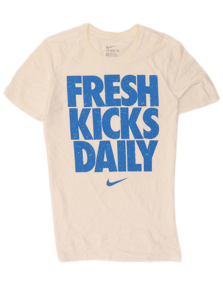 Tricou grafic Nike pentru bărbați, cu croială atletică, top mic alb