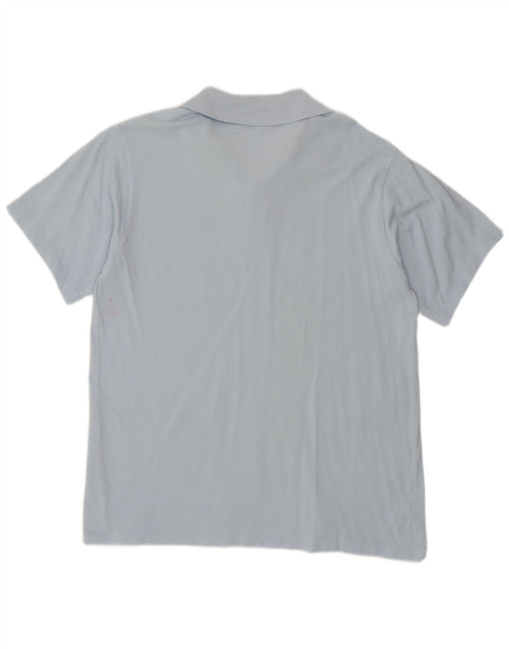 Tricou polo Lacoste pentru bărbați, mărimea 4, bumbac albastru mediu