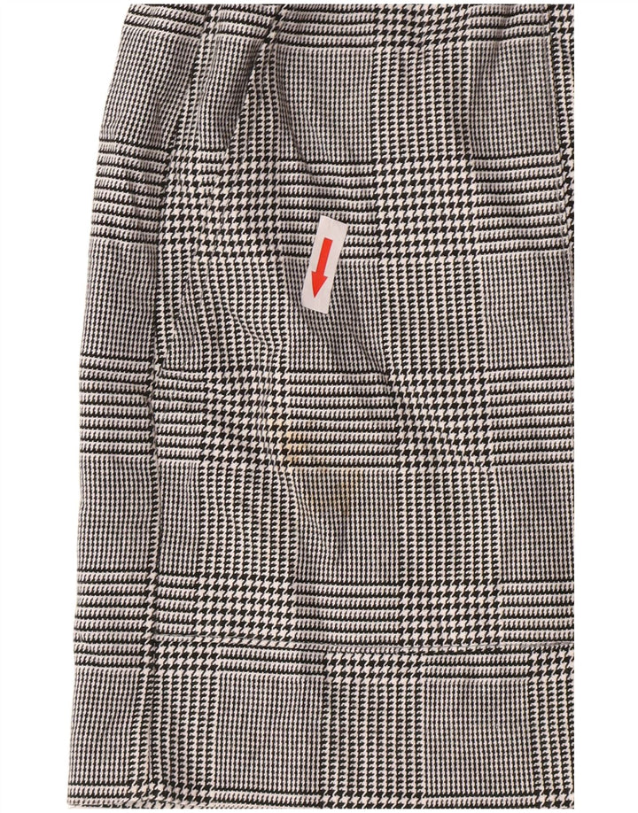 Pantaloni scurți chino cu talie înaltă Zara pentru femei, mari W30, poliester cu picior de găină gri