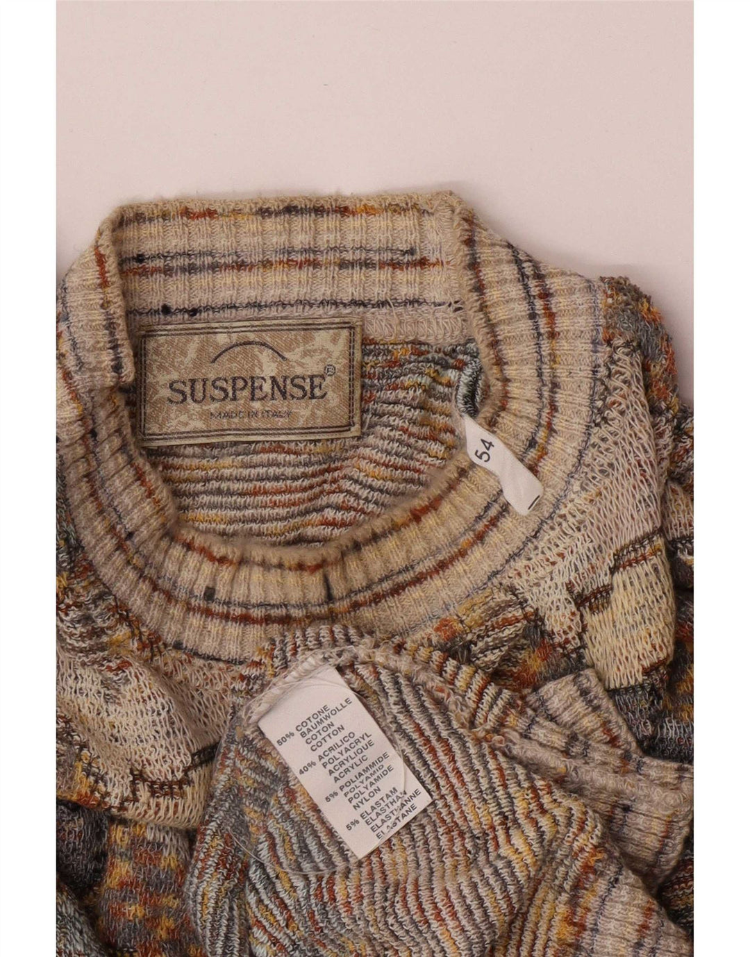 Pulover pentru bărbați cu model abstract cu decolteu rotund IT 54 XL gri