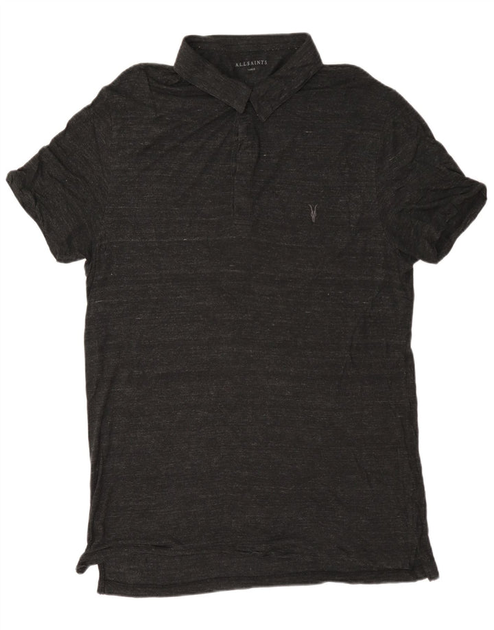 Tricou polo pentru bărbați All Saints, mare, gri pete
