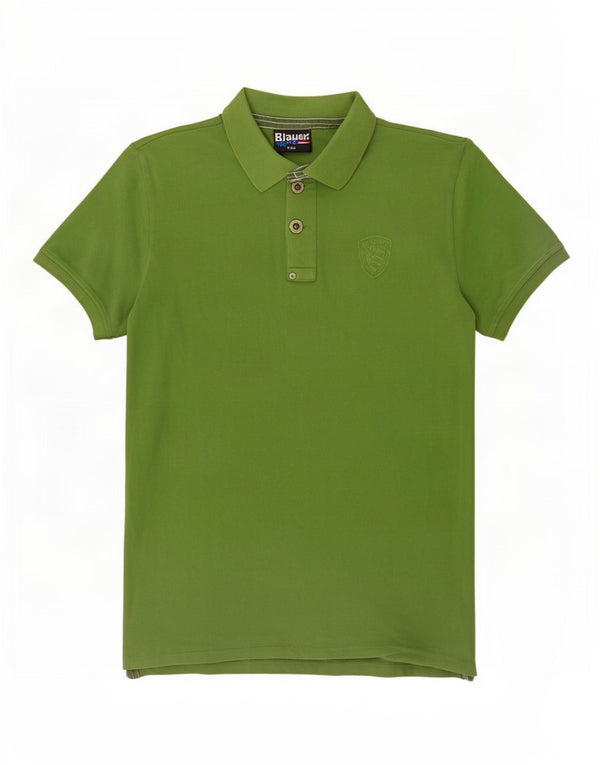 Tricou polo Blauer pentru bărbați, bumbac verde mic