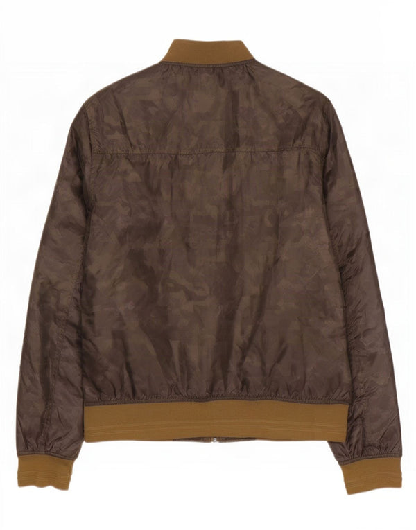 Tommy Hilfiger Mens Bomber Jacket UK 38 Medium Khaki Polyester