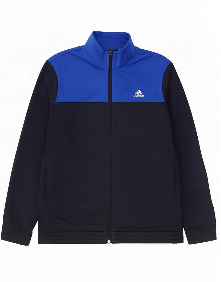 Jachetă de trening pentru băieți Adidas 13-14 ani, albastru, poliester