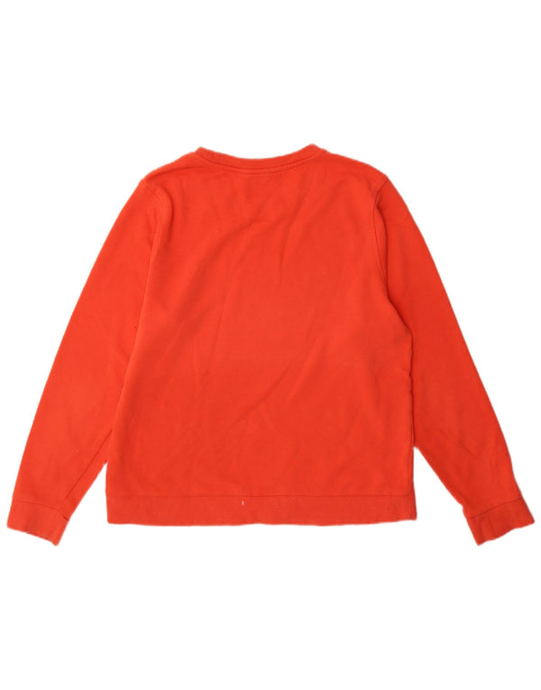 Marks & Spencer Womens Sweatshirt Jumper UK 14 Large Orange Cotton