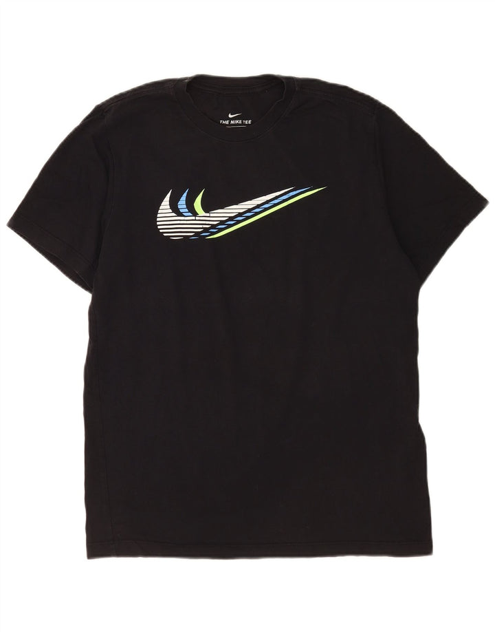 Tricou grafic Nike pentru bărbați Top mediu negru bumbac