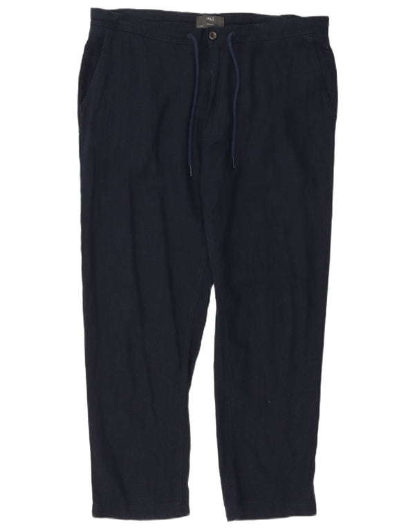 Marks & Spencer Pantaloni drepti obișnuiți pentru bărbați L38 L29 bleumarin