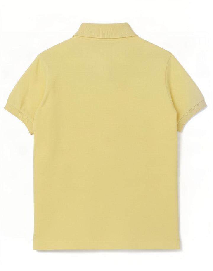Tricou polo Lacoste pentru bărbați, mărimea 4, bumbac galben mediu
