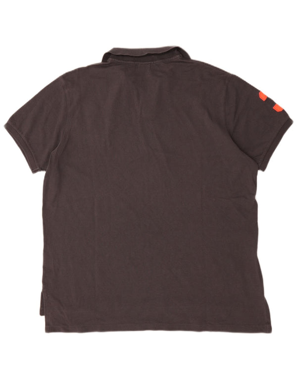 Cămașă Polo Ralph Lauren pentru bărbați, cu croială personalizată, XL, bumbac gri