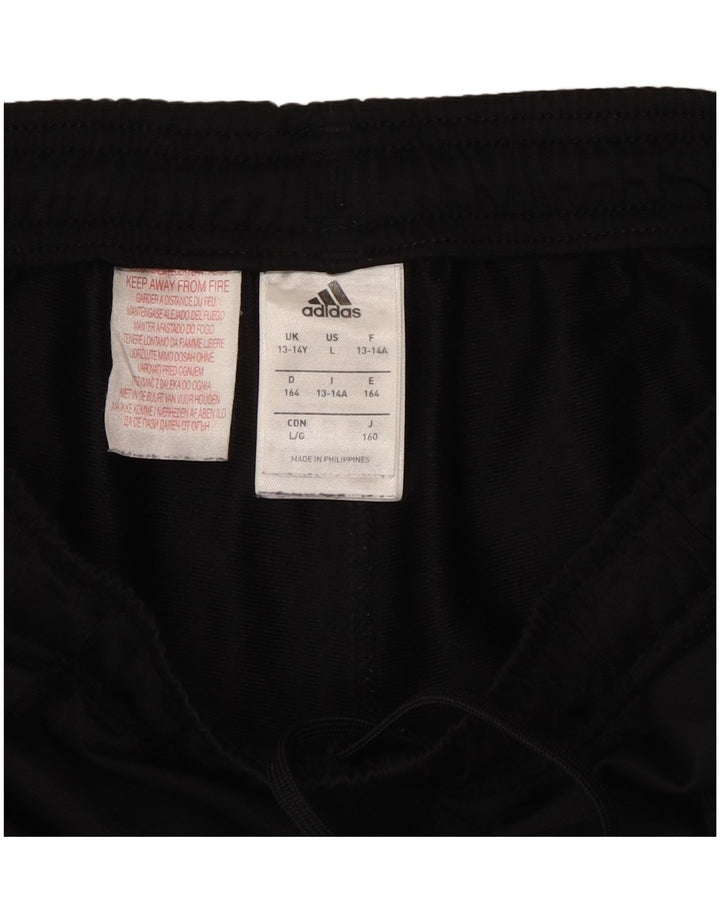 Pantaloni de trening Adidas baieti 13-14 ani poliester negru