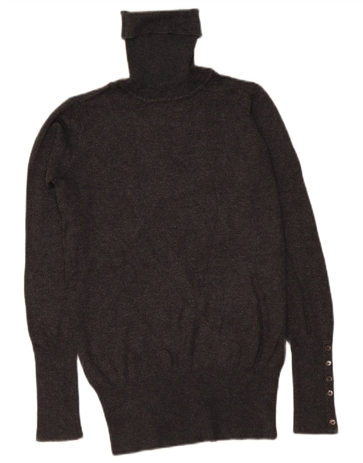 Pulover pentru femei cu gât rulat Zara UK 10, raion mic, gri