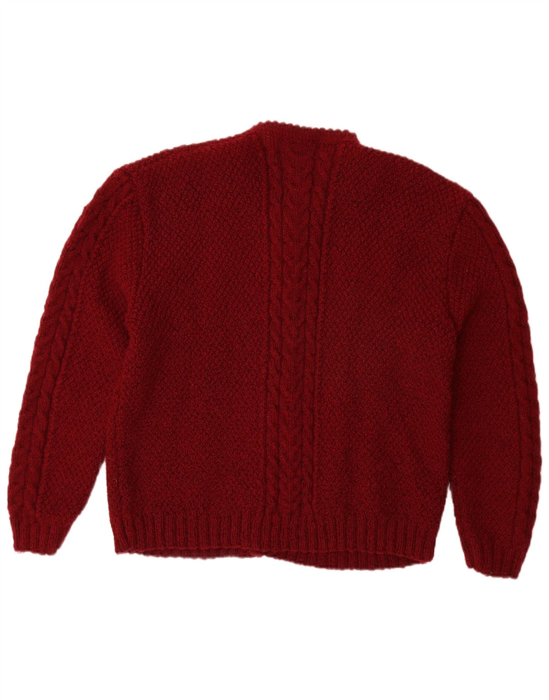 Pulover cardigan pentru femei VINTAGE UK 14 Lung Burgundy