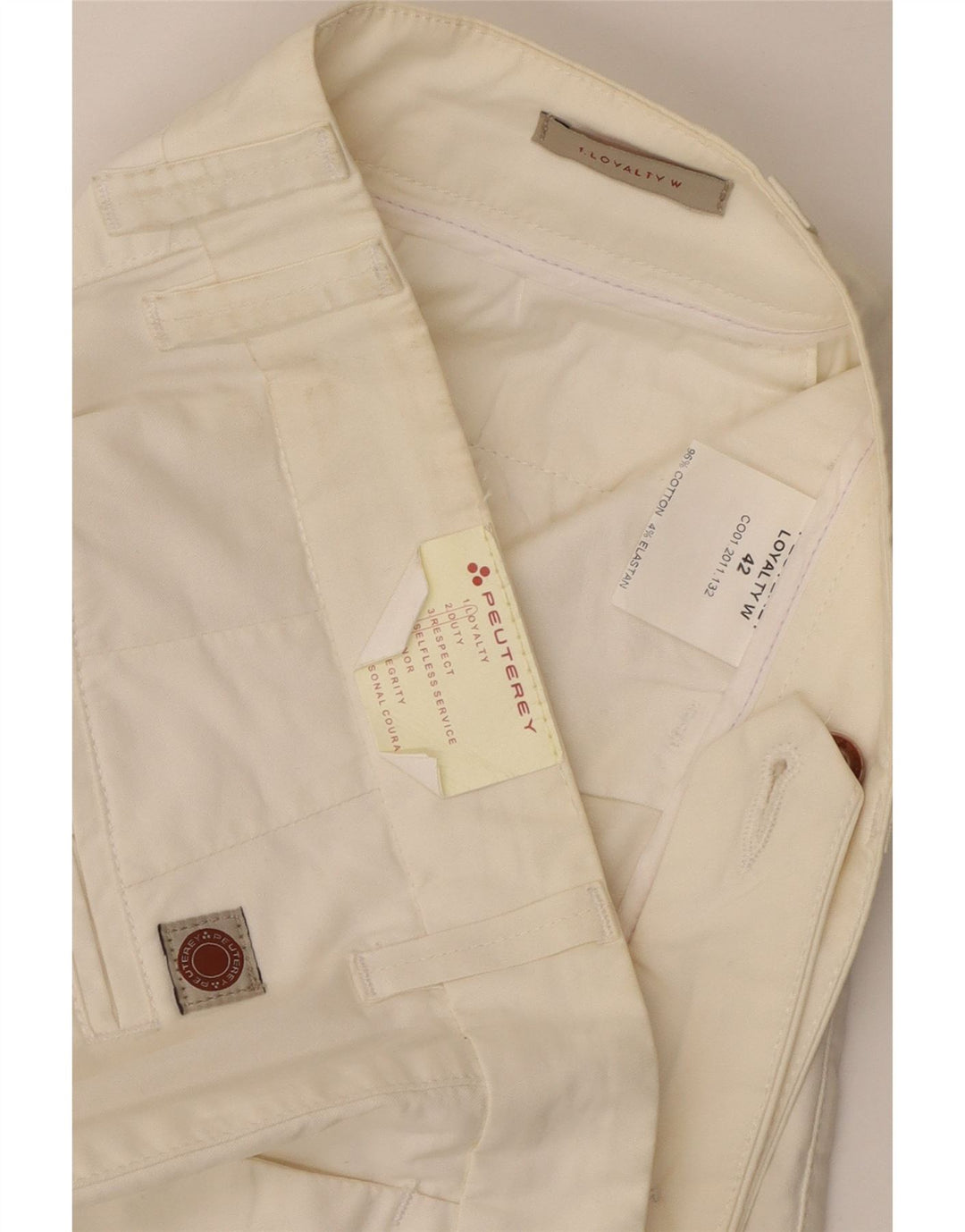 Pantaloni scurti chino PEUTEREY pentru femei IT 42 Medium W32 Bumbac alb