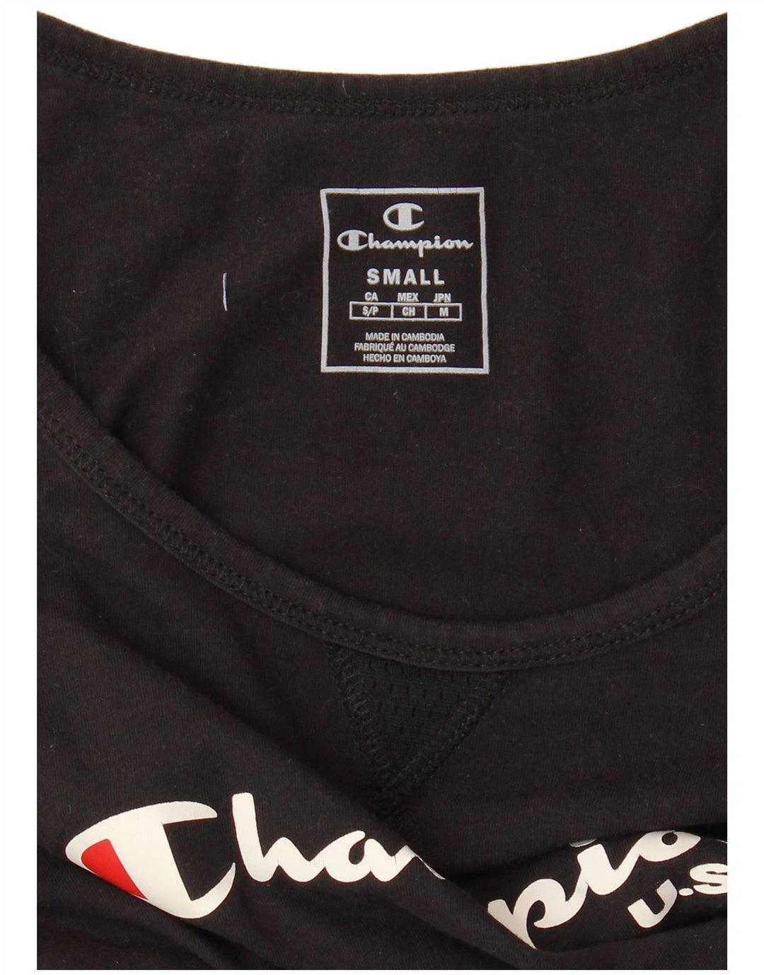 Tricou grafic CHAMPION pentru femei Top UK 10 Small Black