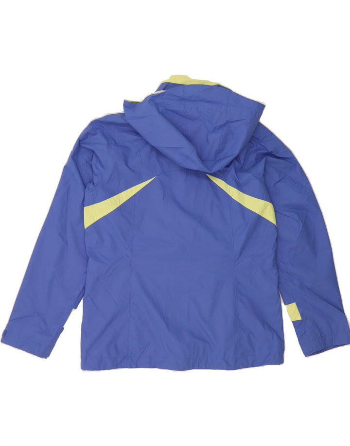 COLUMBIA Womens Interchange Loose Fit Rain Jacket UK 16 Large Blue Vintage Columbia and Second-Hand Columbia from Messina Hembry 