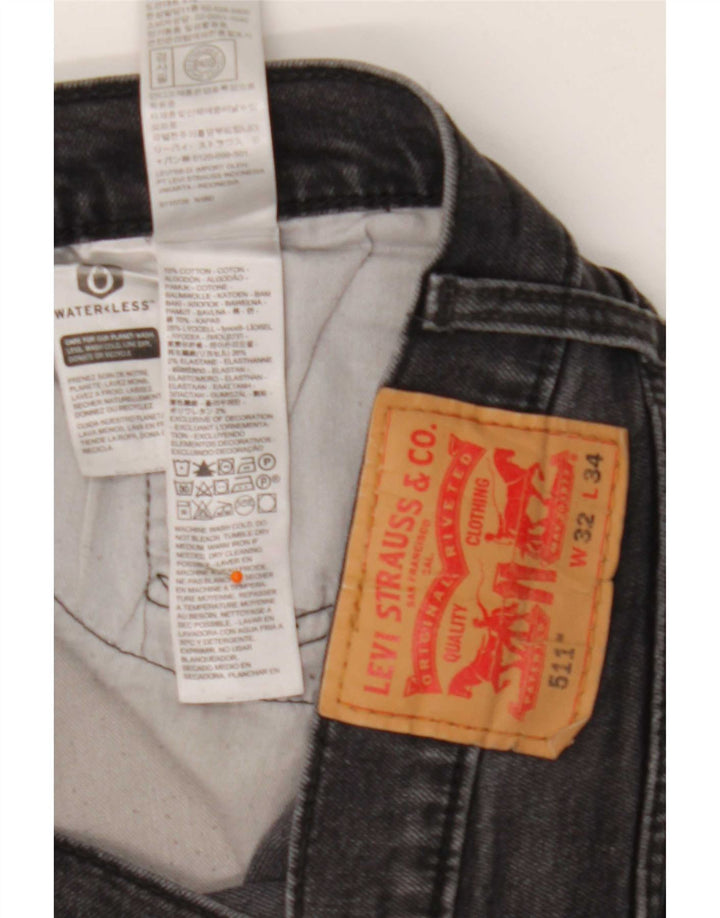 Blugi Levi's 511 Slim pentru bărbați W32 L34 bumbac negru