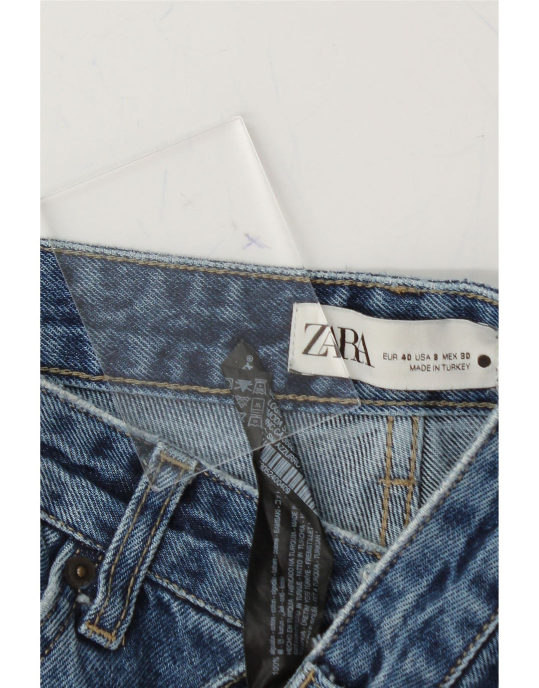 ZARA Womens Straight Jeans EU 40 Medium W30 L32 Blue Cotton Vintage Zara and Second-Hand Zara from Messina Hembry 