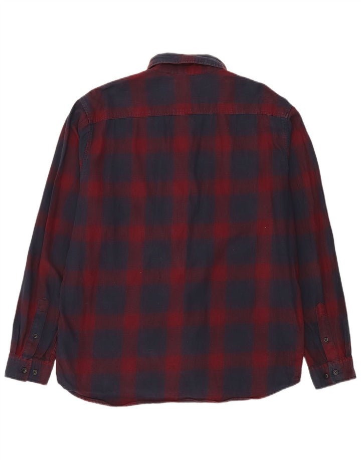 Cămașă Jack & Jones pentru bărbați, cu fermoar complet, în formă regulată, mare, albastru, din bumbac în carouri