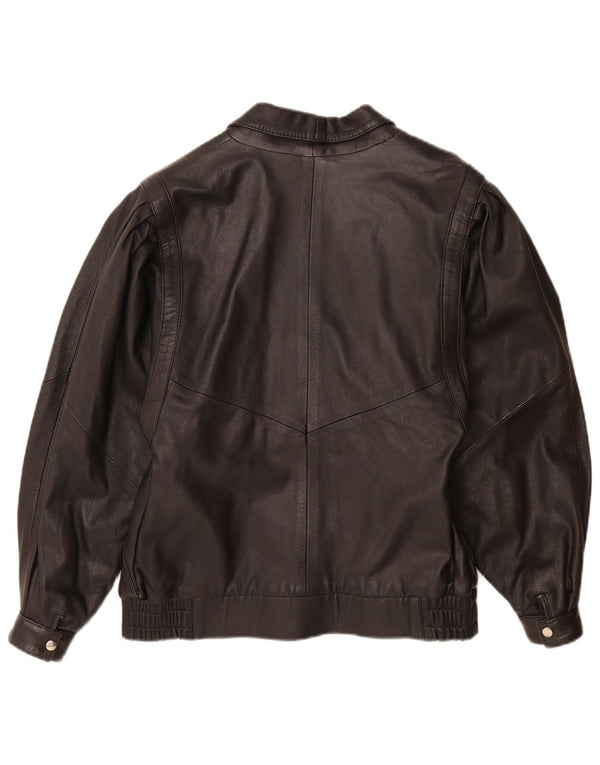 Geacă de piele vintage pentru femei IT 42 Medium Black