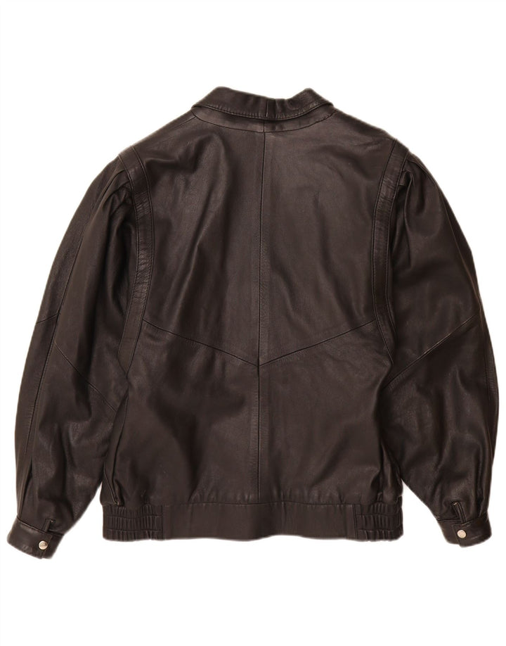 Geacă de piele vintage pentru femei IT 42 Medium Black