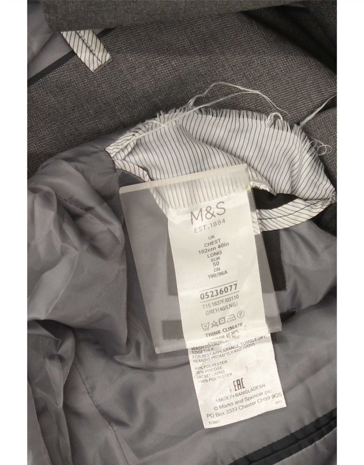 Marks & Spencer jachetă pentru bărbați cu 2 nasturi, UK 40, poliester, gri mediu