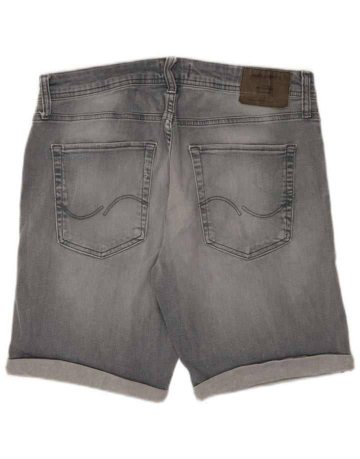 Jack & Jones Pantaloni scurți de denim obișnuiți pentru bărbați, mari W34, bumbac gri