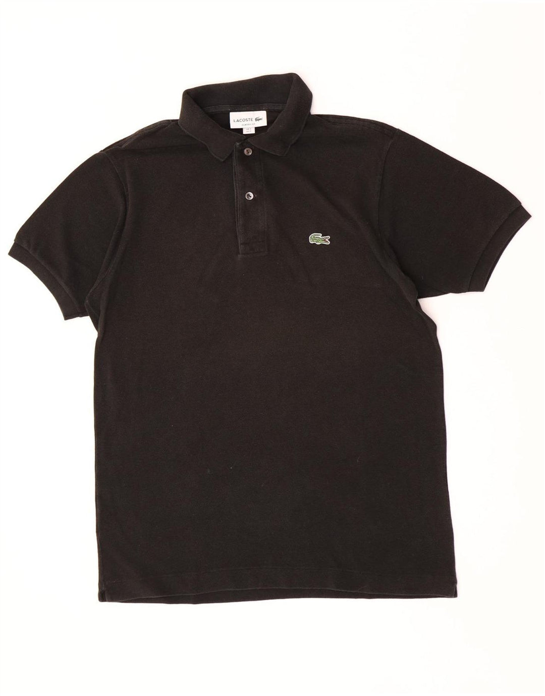 Tricou polo Lacoste Classic Fit pentru bărbați, mărimea 3, bumbac negru mic