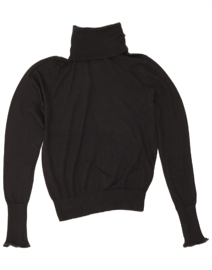 Pulover pentru femei cu gât rulat Zara UK 6 XS Poliester negru
