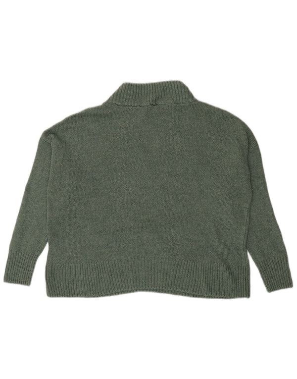 Pulover cu gât țestoasă supradimensionat pentru femei M&Co UK 10 Mic verde