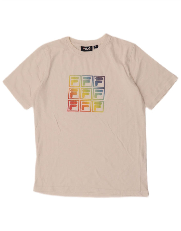 Tricou grafic Fila pentru femei Top UK 12 Medium White