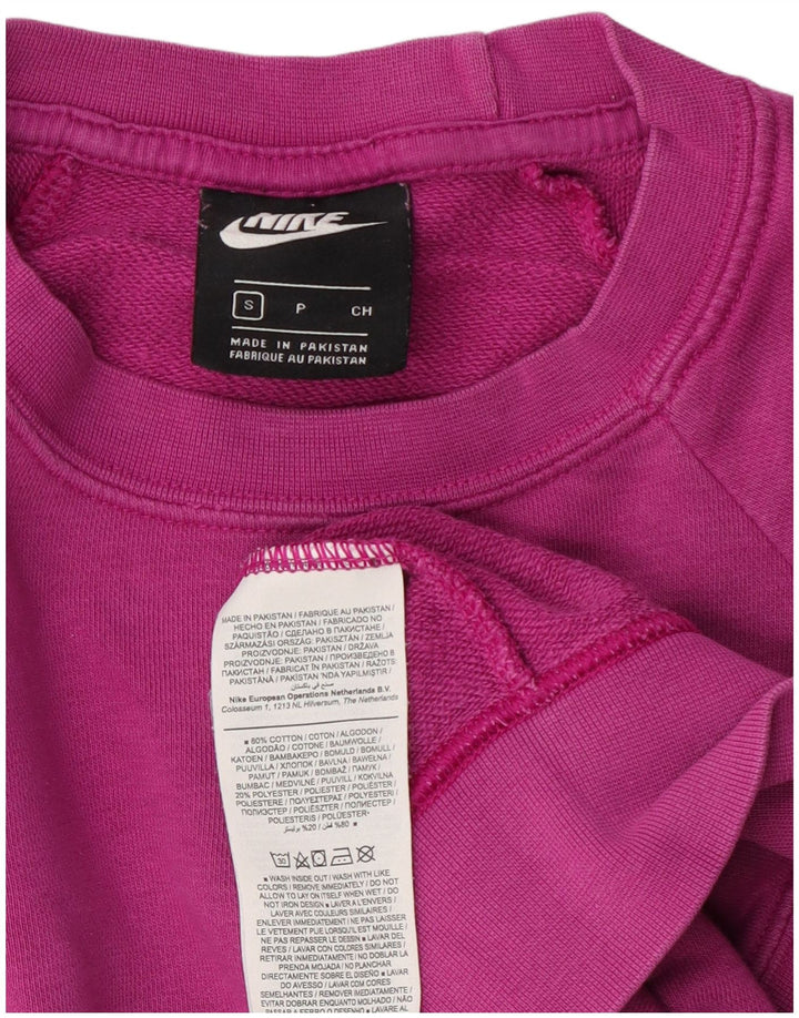 Pulover supradimensionat pentru femei Nike UK 10 Bumbac roz mic