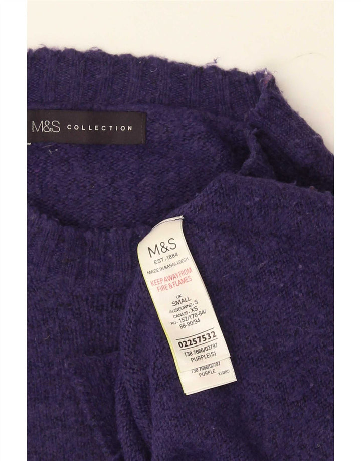 Pulover pentru femei Marks & Spencer cu decolteu rotund UK 10 mic violet