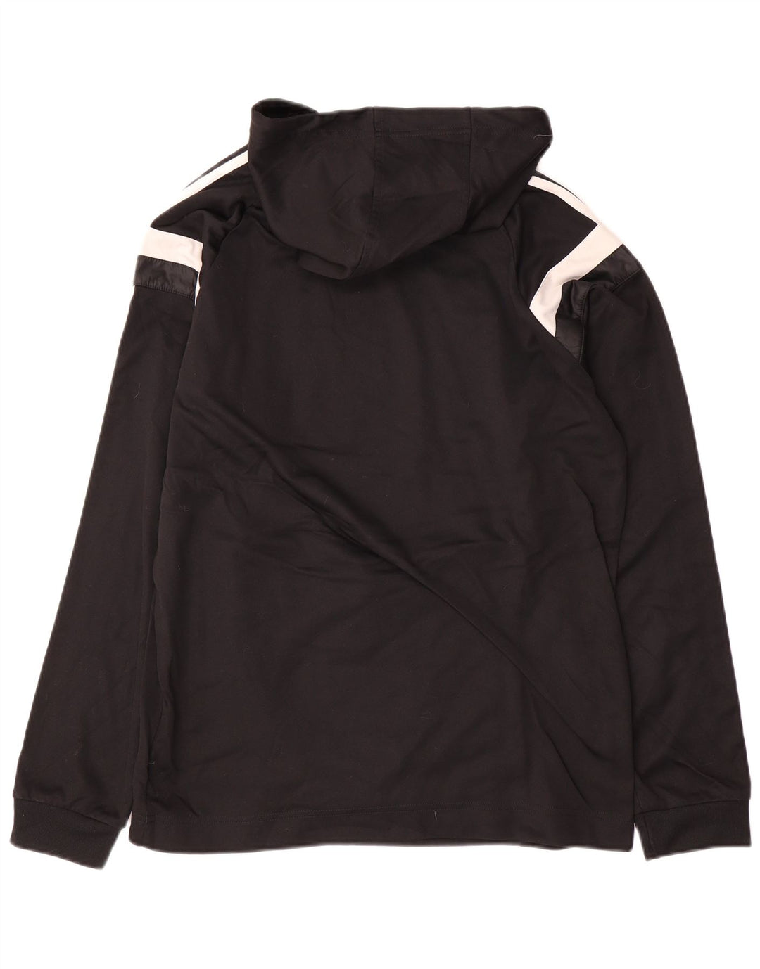 Pulover Adidas pentru bărbați cu glugă, mediu negru, poliester color bloc