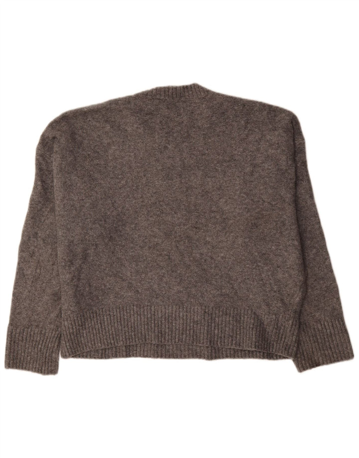 Pulover supradimensionat pentru femei Zara, cu gâtul turn, UK 16, mare, gri acrilic