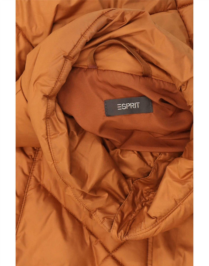 Gilet căptușit pentru femei Esprit, UK 14, maro mediu, poliester