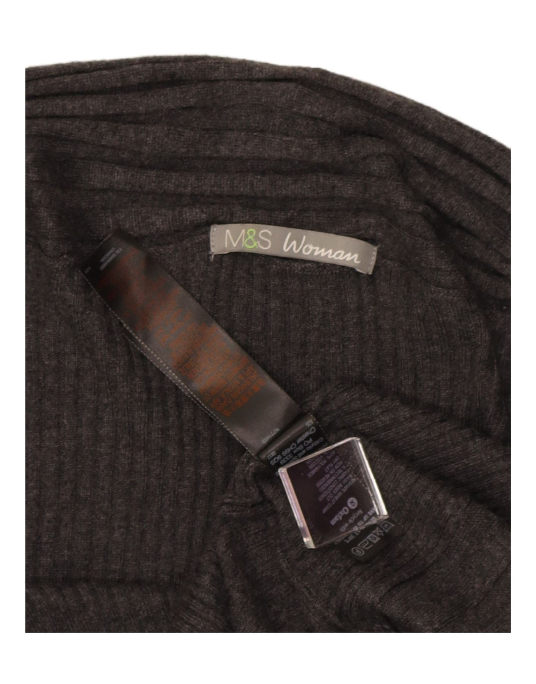 Pulover cardigan asimetric pentru femei Marks & Spencer UK 10 mic gri