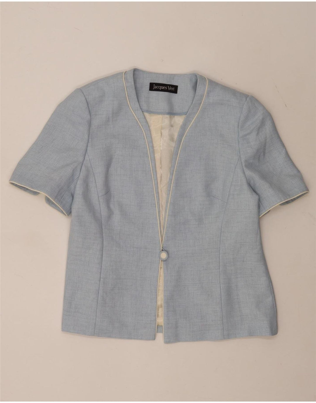 Jachetă blazer cu mânecă scurtă pentru femei Jacques Vert, UK 14, mare, albastru