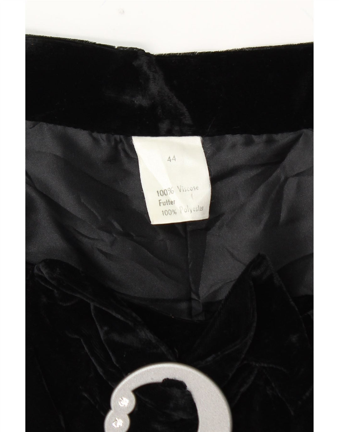 Fusta evazată pentru femei VINTAGE din catifea cu talie înaltă IT 44 Medium W28 Negru