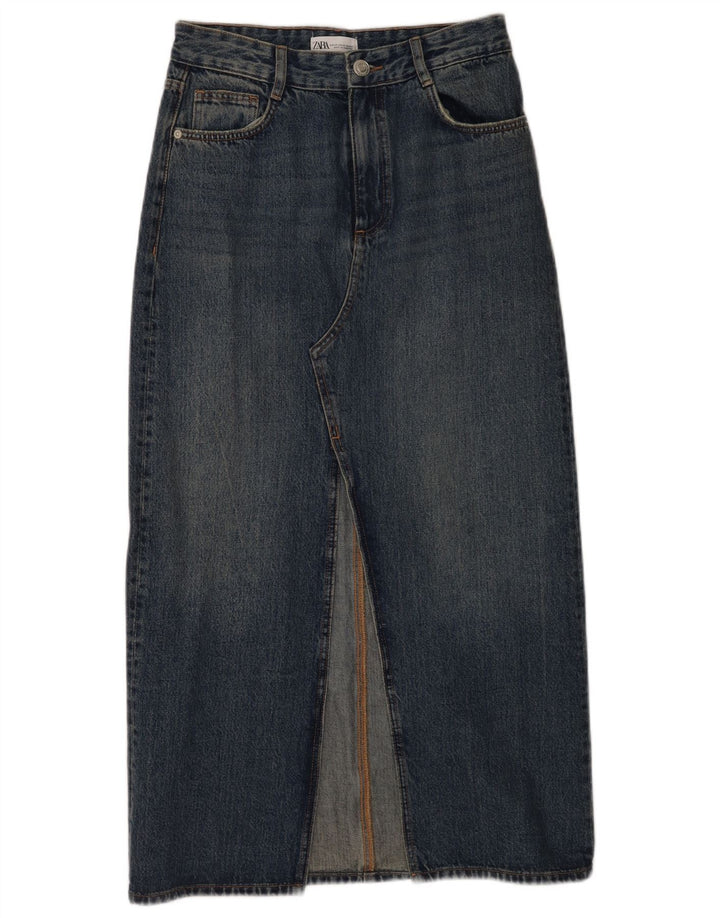 Fustă de blugi pentru femei Zara XS W24 Albastru