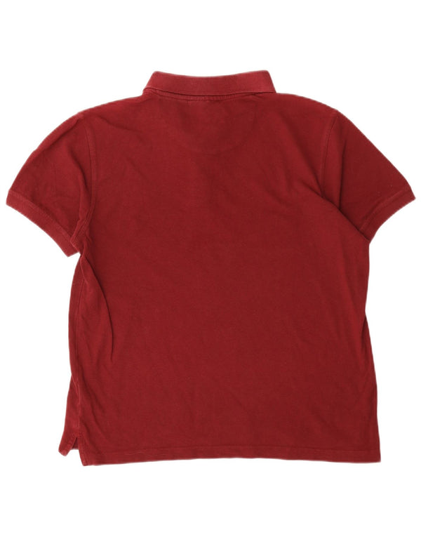 Cămașă polo pentru bărbați Pierre Cardin, cu formă normală, din bumbac burgundă mediu