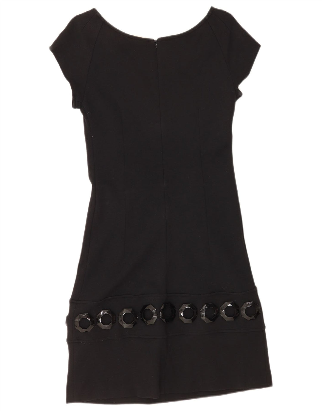 Rochie teacă vintage pentru femei UK 8 Small Black Viscose