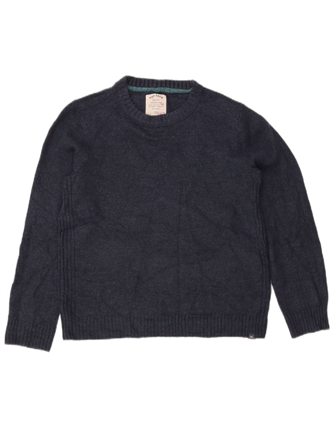 FAT FACE Pulover supradimensionat pentru femei cu decolteu triplu UK 10 Mic Bleumarin