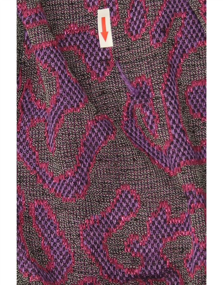 Pulover cardigan cu model abstract pentru femei Di Bari IT 40 mic violet