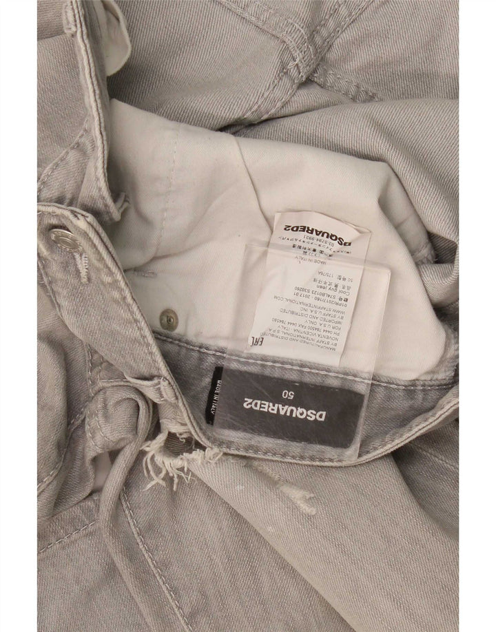 Dsquared2 Blugi subțiri învechiți pentru femei IT 50 XL W36 L35 bumbac gri