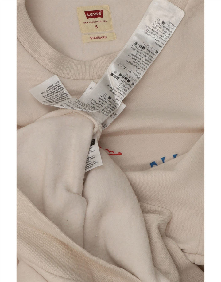 Pulover Levi's Standard Graphic pentru bărbați, bumbac mic, alb
