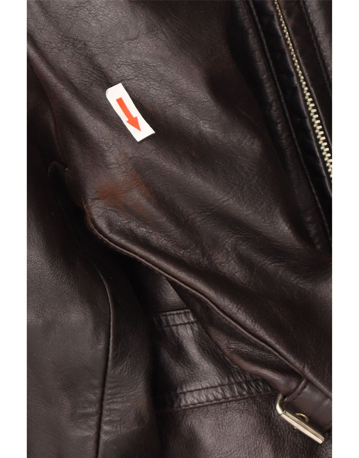 Jachetă de piele pentru bărbați Conbipel Natural Wear UK 38, piele maro medie