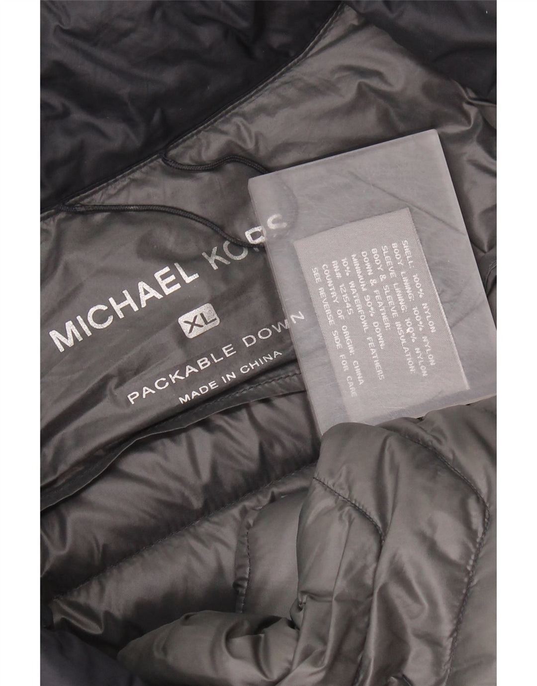 Jachetă căptușită pentru bărbați MICHAEL KORS UK 42 XL Nailon bleumarin