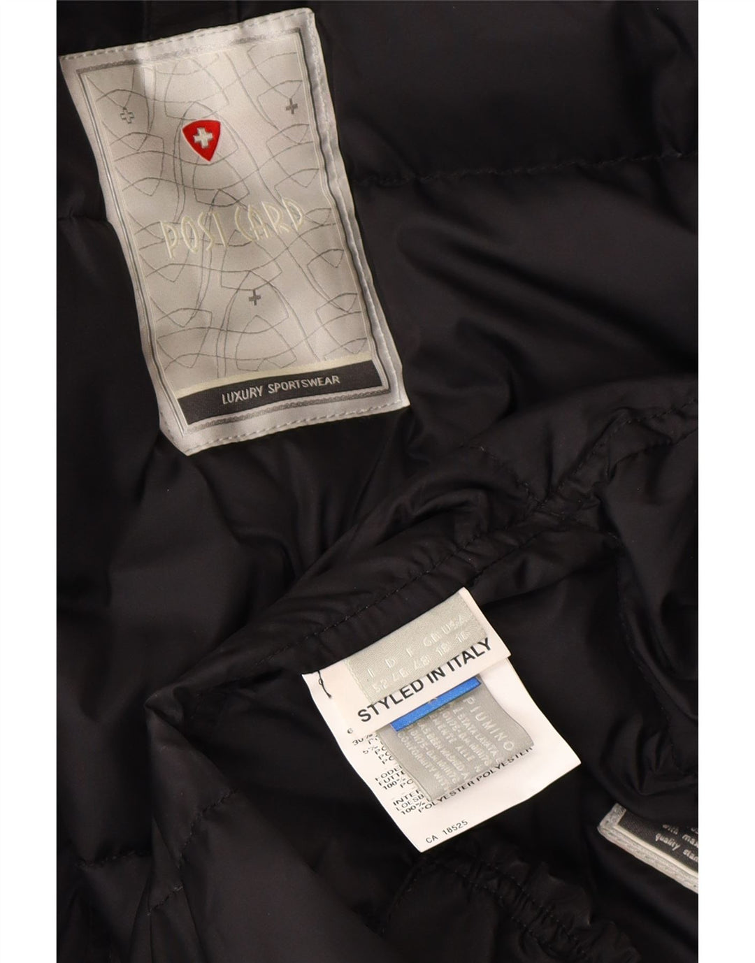 Carte poștală haină căptușită pentru femei UK 18 XL poliester negru iarnă