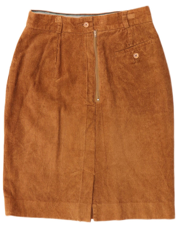 Max Mara Womens Weekend Corduroy Fusta UK 12 Medium W28 Maro Bumbac